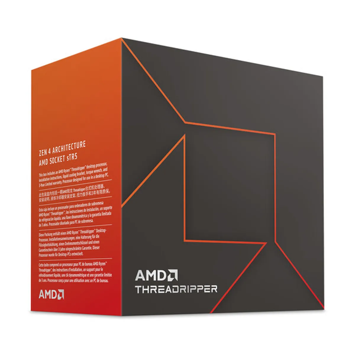AMD Ryzen Threadripper 7970X Processor, 32-Core, Base Core Frequency 4 GHz, Turbo Frequency 5.3 GHz, 128MB L3 Cache, DDR5, sTR5 Socket, 1 Year Warranty | 100-100001351WOF