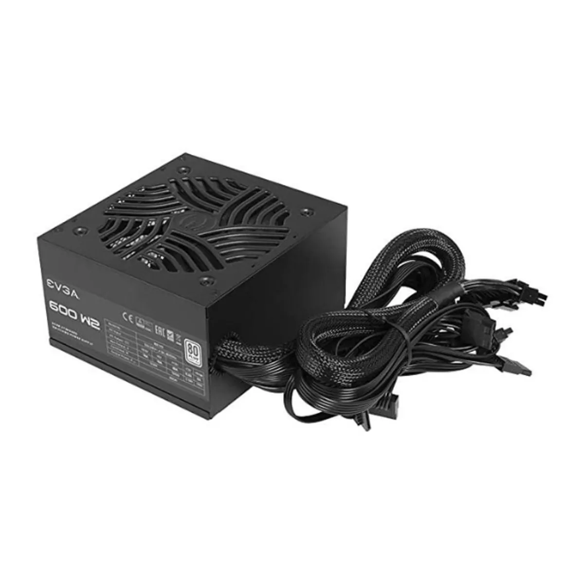 POWER SUPPLY 600W EVGA 80 PLUS WHITE-W2 600 | 100-W2-0600-K3