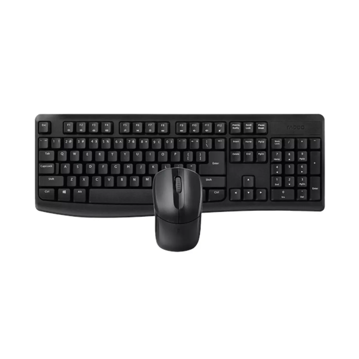Rapoo X1800 Pro Wireless Keyboard & Mouse Combo, Wireless via USB-A Dongle, 100% Keyboard Layout, Spill-resistant design 1000 DPI Optical Mouse Sensor, Up to 12 months Battery Life, Black, 1 Year Warranty | 12002