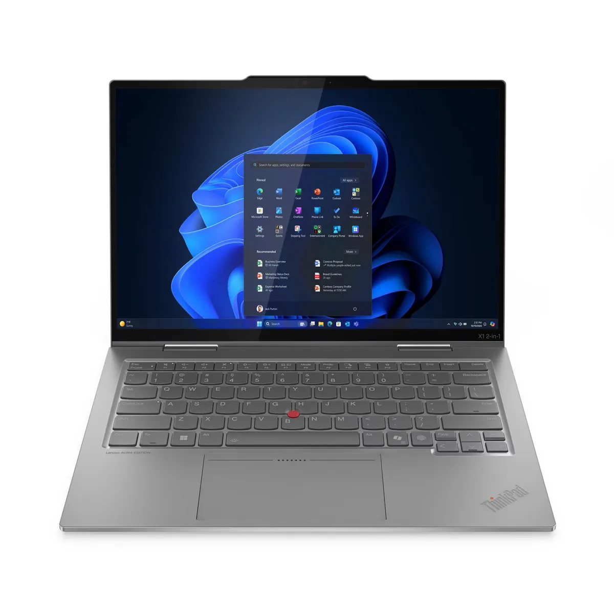 Lenovo ThinkPad X1 2-in-1 Gen 10 Aura Edition Intel Core Ultra 7 255U Processor, 32GB RAM, 1TB SSD, 14" WUXGA (1920x1200) Touch Display, Windows 11 Pro, English & Arabic Keyboard, 3 Year Warranty | 21Q00008GR