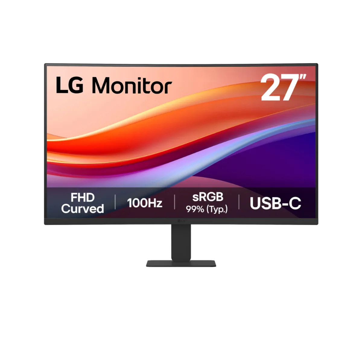 LG Curved 27U421A-B 27" FHD (1920 x 1080) Monitor, Anti-glare, USB-C, HDMI, Tilt Adjustable, 1 Year warranty | 27U421A-B