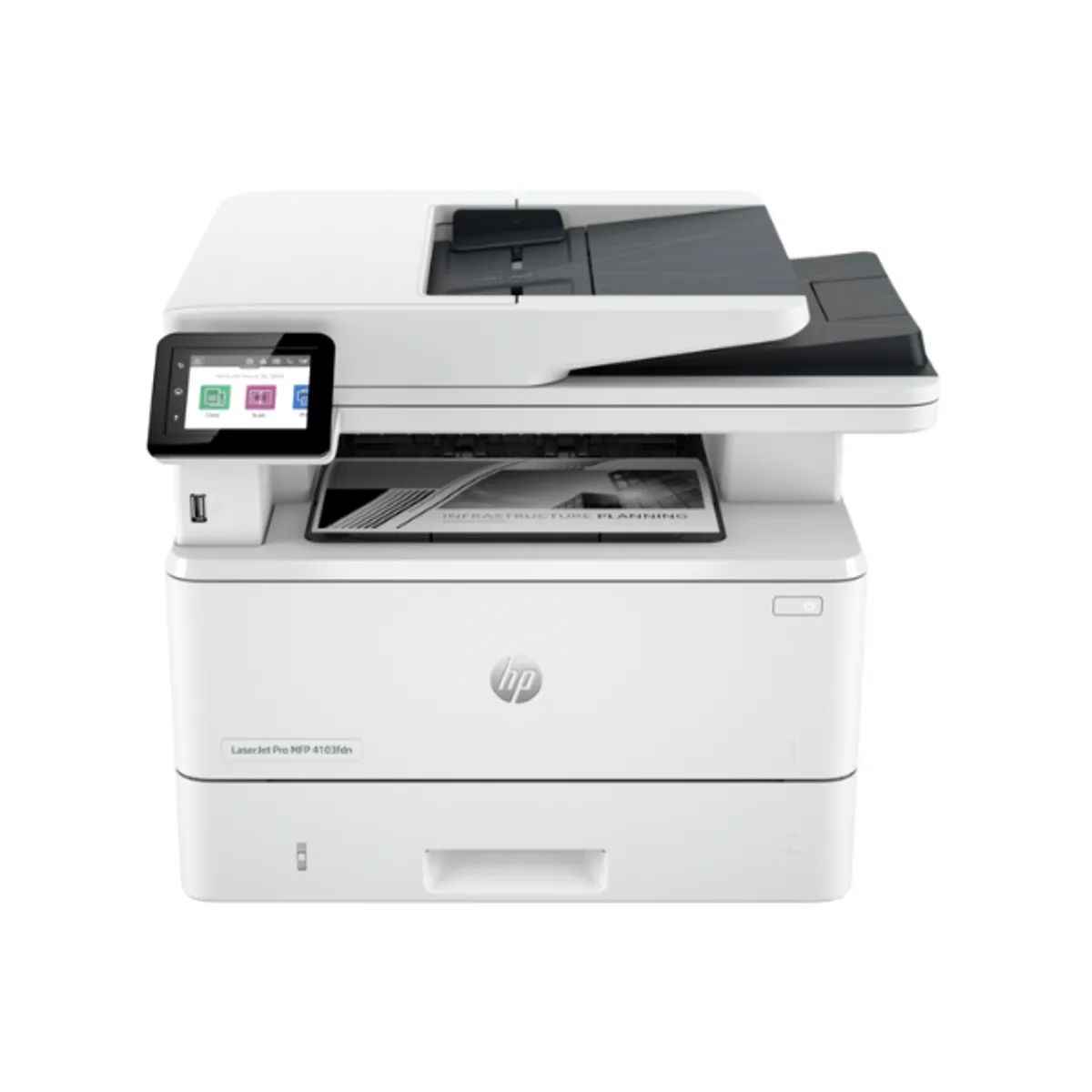 HP LaserJet Pro MFP 4103fdn Printer, Flatbed, ADF Scanner, Fax, 1 Year Warranty | 2Z628A