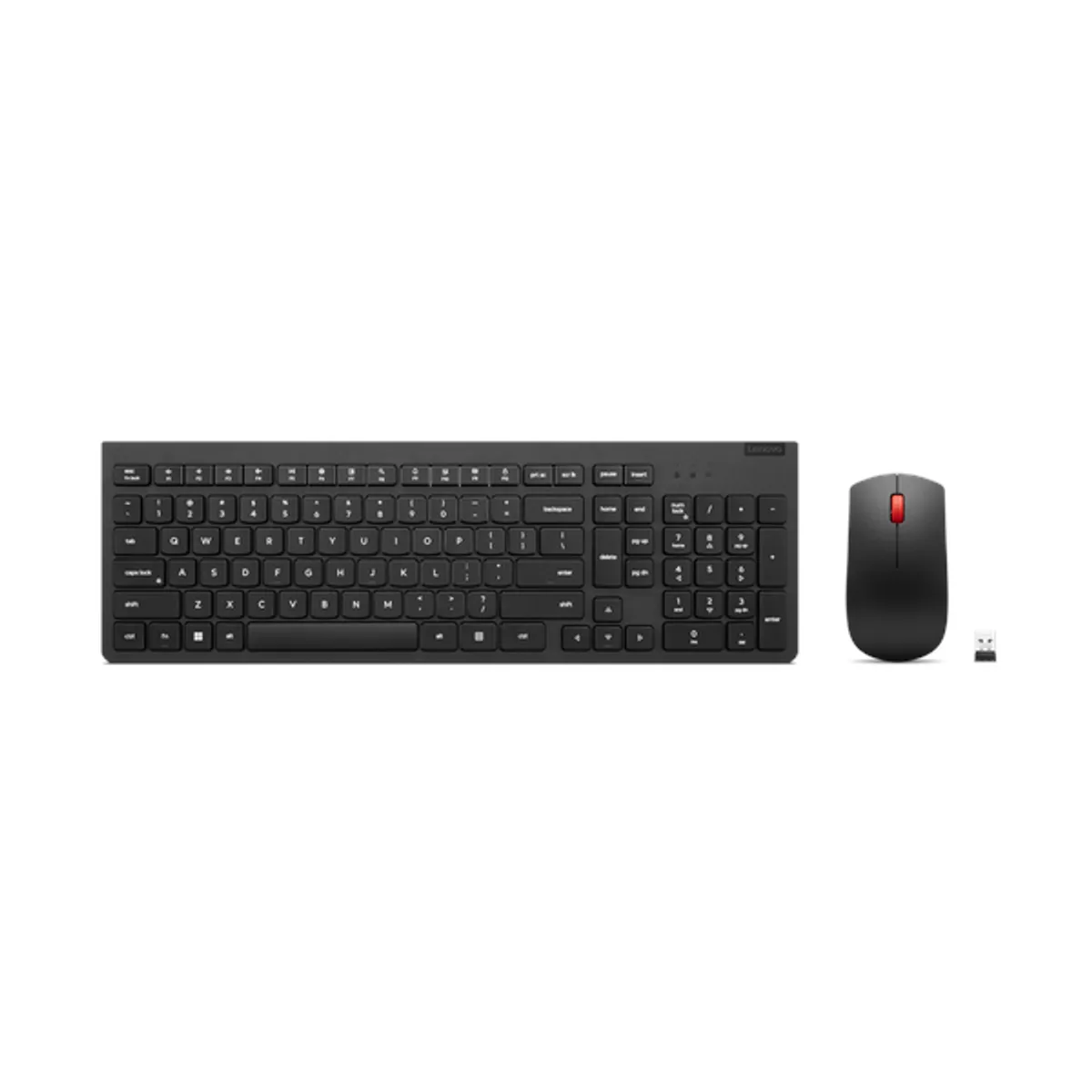 Lenovo Essential Gen2 Wireless English & Arabic Keyboard Keyboard & Mouse Combo, 100% Keyboard Layout, 1600 DPI Optical Tracking Mouse Sensor, 2-way Mouse Scroll, Black, 1 Year Warranty | 4X31N50748