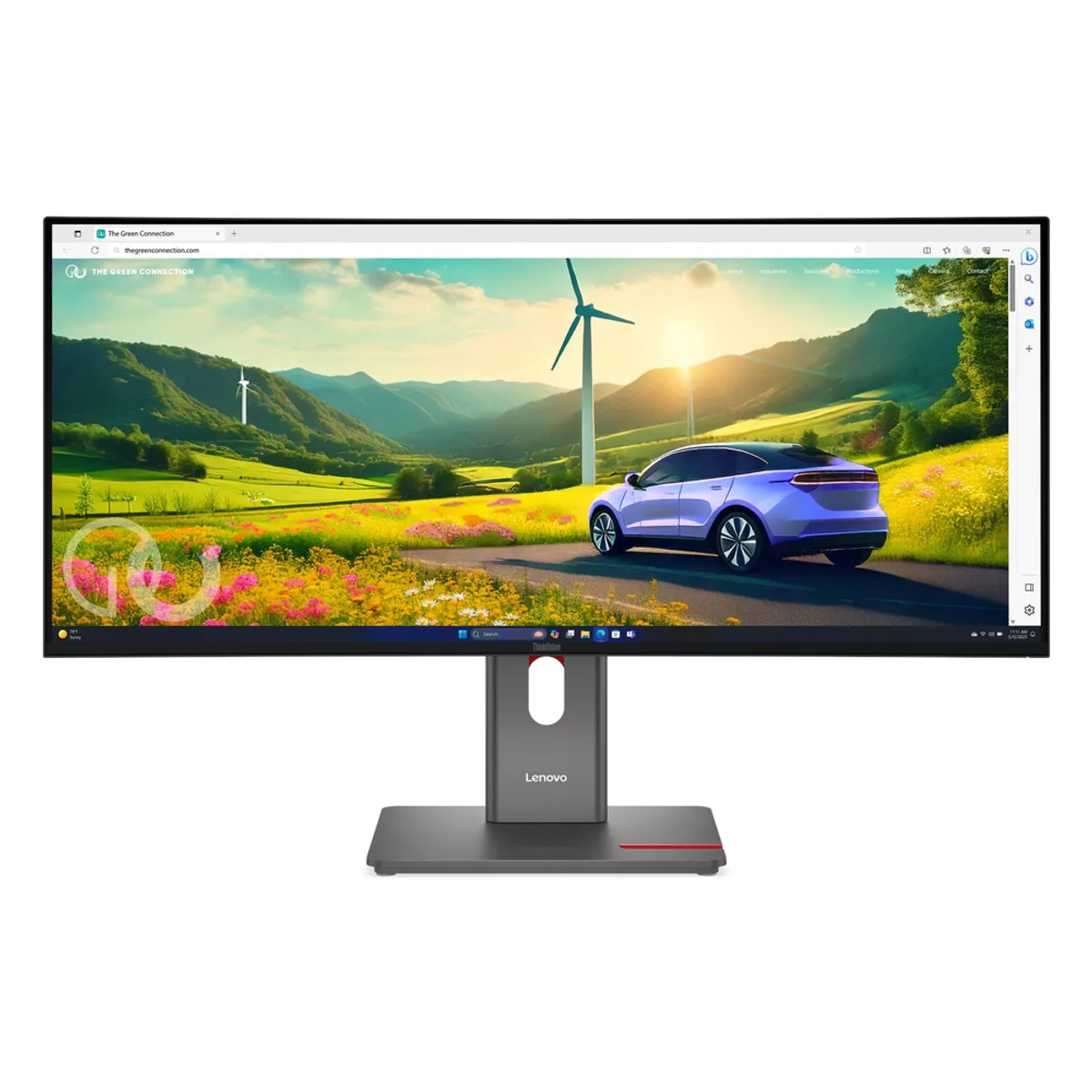 Lenovo ThinkVision P34WD-40 34" WQHD (3440 x 1440) Curved Monitor, 120Hz Refresh Rate, Anti-glare, USB-C, HDMI, DP, RJ45, Height/Tilt/Swivel, Adjustable, 3 Year Warranty | 64ADGAT1UK