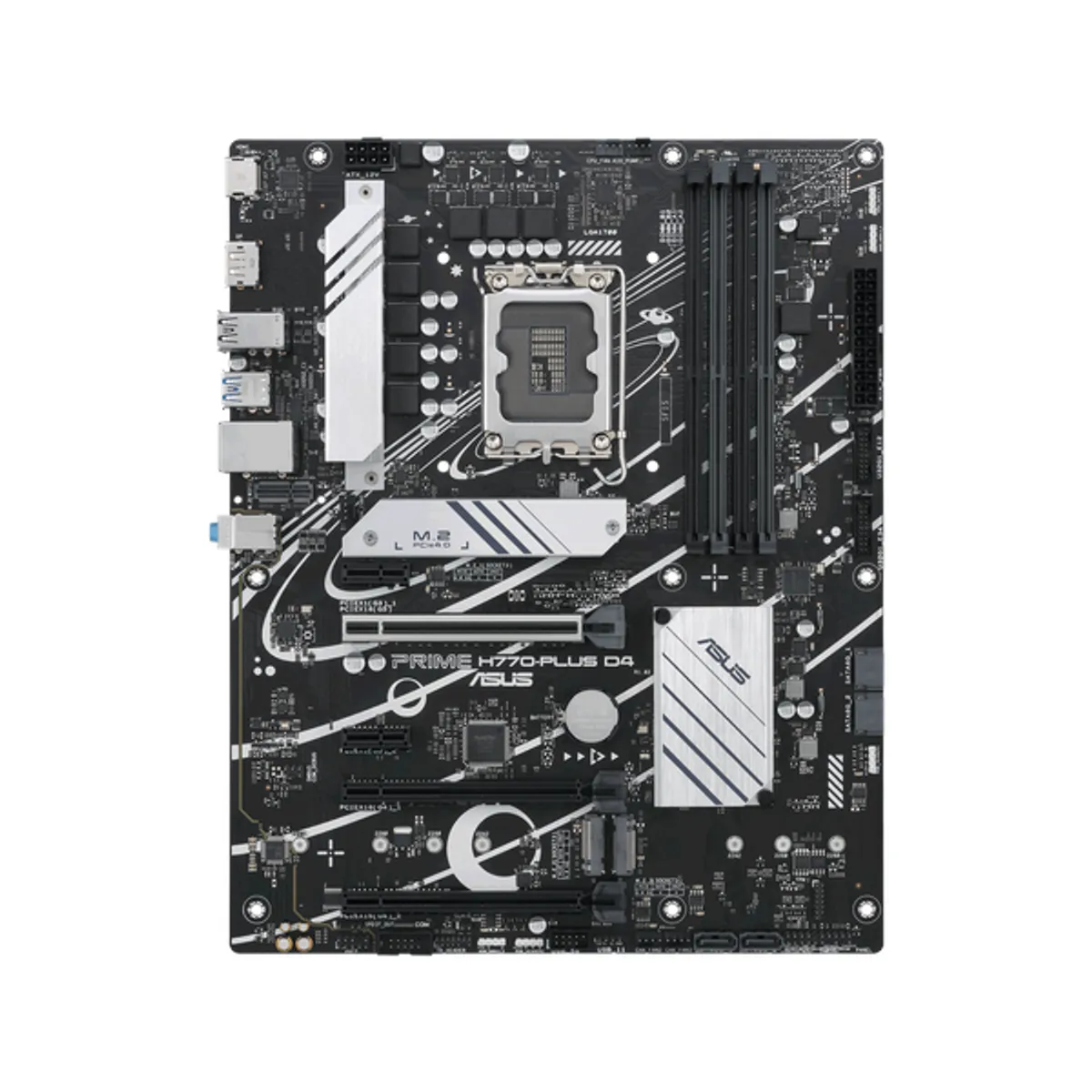 Asus PRIME H770-PLUS D4 Motherboard, LGA 1700 Socket, ATX Form Factor, DDR4 Ram, PCIe 5.0 With SafeSlot Core+, USB 10Gbps, HDMI, DisplayPort, Realtek 2.5Gb Ethernet With Asus LANGuard, Aura Sync, 1 Year Warranty | 90MB1CU0-M0NA00