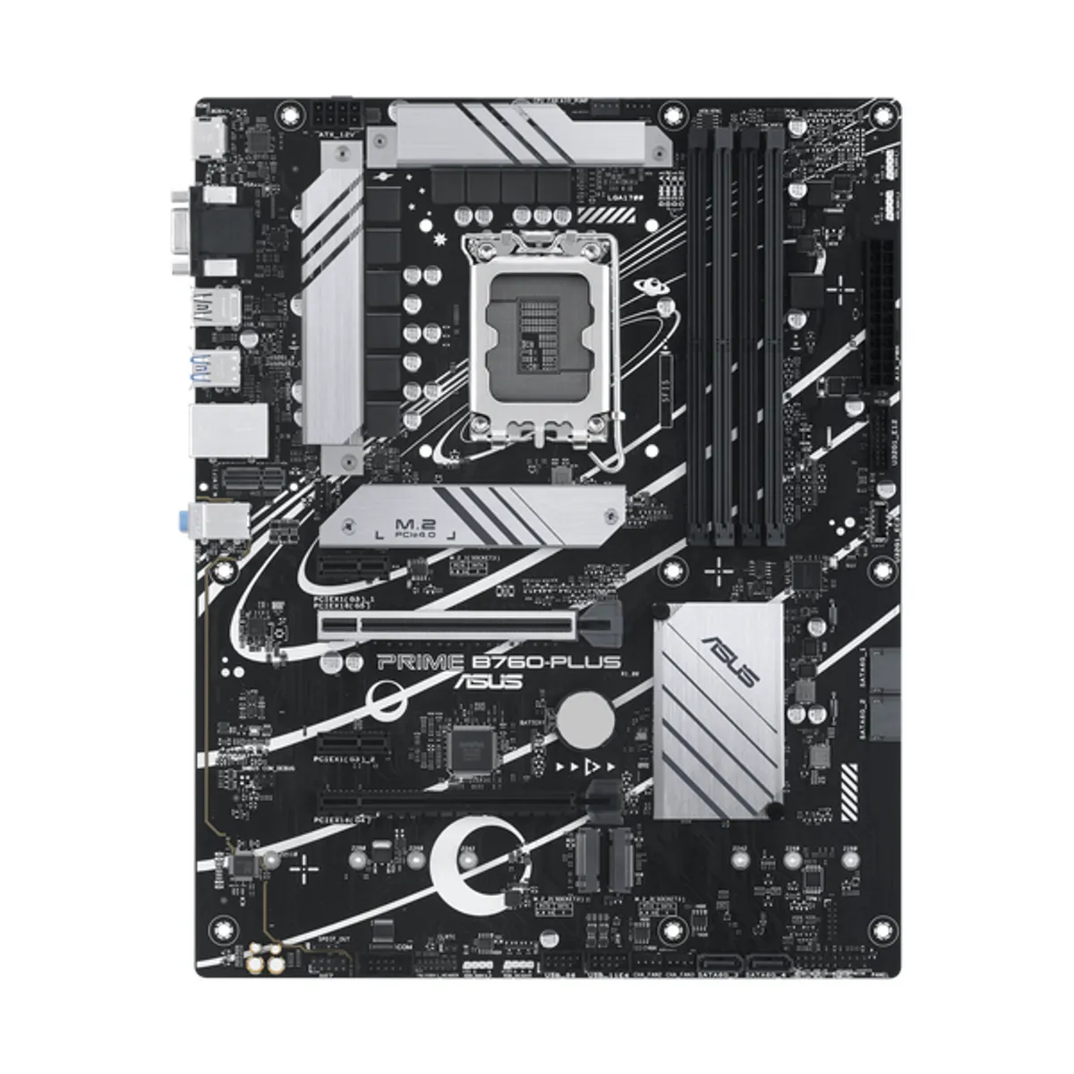 Asus PRIME B760-Plus Motherboard, LGA 1700 Socket, ATX Form Factor, DDR5 Ram, PCIe 5.0, USB 3.2 Gen 2, HDMI, DisplayPort, VGA, Realtek 2.5Gb Ethernet, Asus 5X Protection III, Aura Sync, 1 Year Warranty | 90MB1EF0-M1EAY0