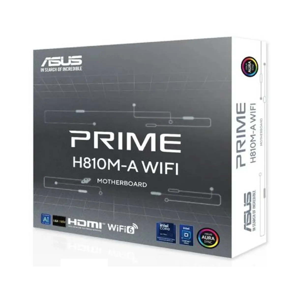 Asus PRIME H810M-A WiFi Motherboard, LGA 1851 Socket, micro-ATX Form Factor, DDR5 Ram, PCIe 4.0 With SafeSlot Core+, USB 5Gbps, HDMI, DisplayPort, WiFi 6, Realtek 1Gb Ethernet With Asus LANGuard, Aura Sync, 1 Year Warranty | 90MB1KJ0-M0EAY0
