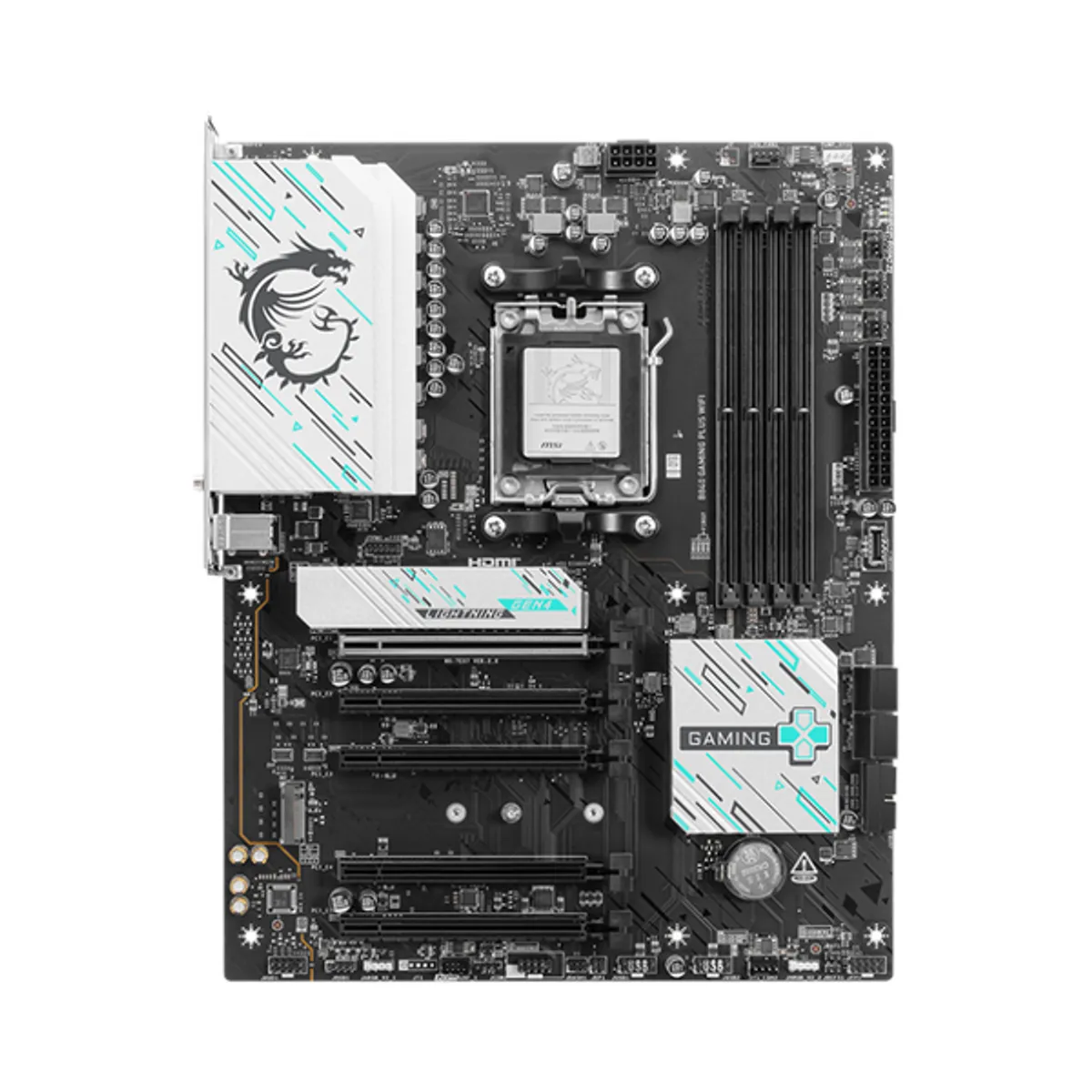 Msi B840 Gaming Plus WiFi Motherboard, AM5 Socket, ATX Form Factor, DDR5 Ram, PCIe 4.0, Wi-Fi 7, Bluetooth 5.4, USB 10Gbps, 2.5G LAN, 1 Year Warranty | 911-7E57-002