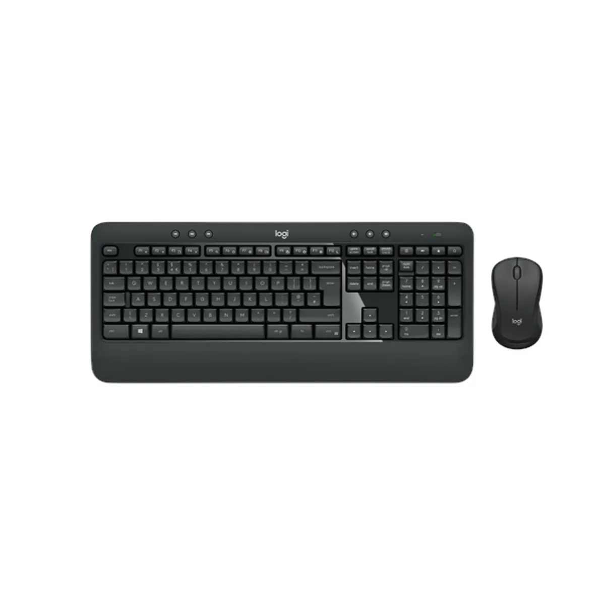 Logitech MK540 Advanced Wireless English & Arabic Keyboard & Mouse Combo, 100% Keyboard Layout, Spill-resistant design, Plunger key type, Ambidextrous Mouse Design, 1000 DPI Optical Tracking Mouse Sensor, Black, 1 Year Warranty | 920-008693