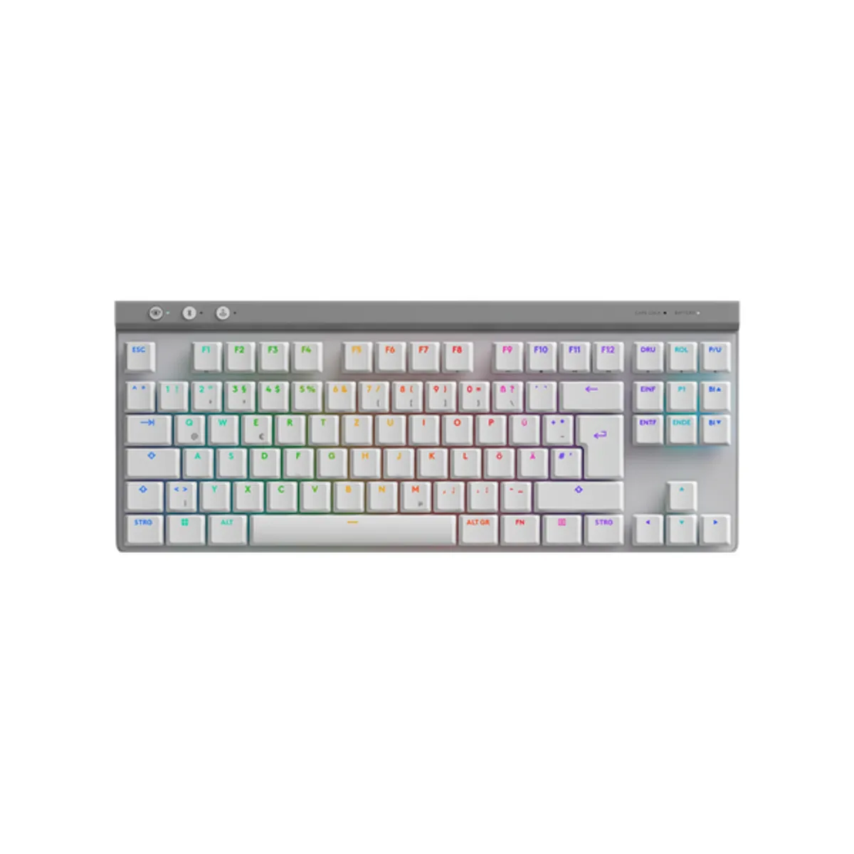 Logitech G515 LIGHTSPEED TKL 80% ARGB Mechanical Gaming Keyboard, Tactile Keys, Tri-mode connectivity, USB Port, Bluetooth, Up to 36 hrs Battery Life, White, 1 Year Warranty | 920-012539