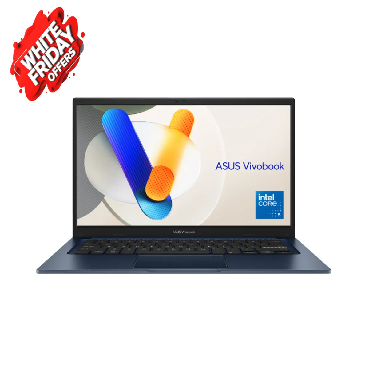 ASUS Vivobook 14 Intel Core 5 120U Processor, 16GB RAM, 512GB SSD, 14" FHD Display, Windows 11 Home, English & Arabic Keyboard, Black, 1 Year Warranty | X1404VA-EB385W