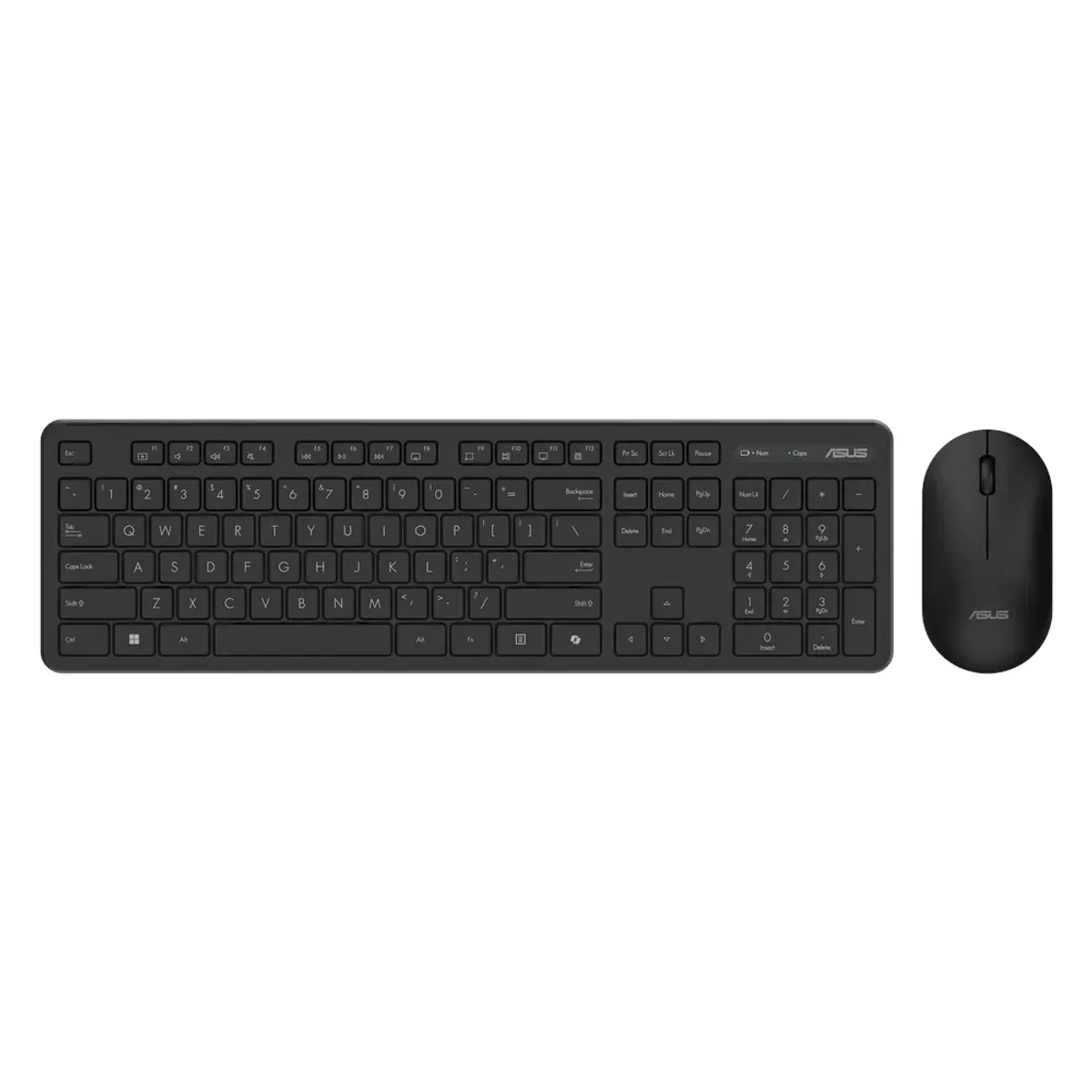 Asus CW100 Wireless Keyboard & Mouse Combo, 2.4Ghz Wireless Reciever, 100% Keyboard Layout, 1600 DPI Optical Mouse Sensor, Slim Lightweight Design, Up to 6 months Battery Life, Black, 1 Year Warranty | 90XB0700-BKM110