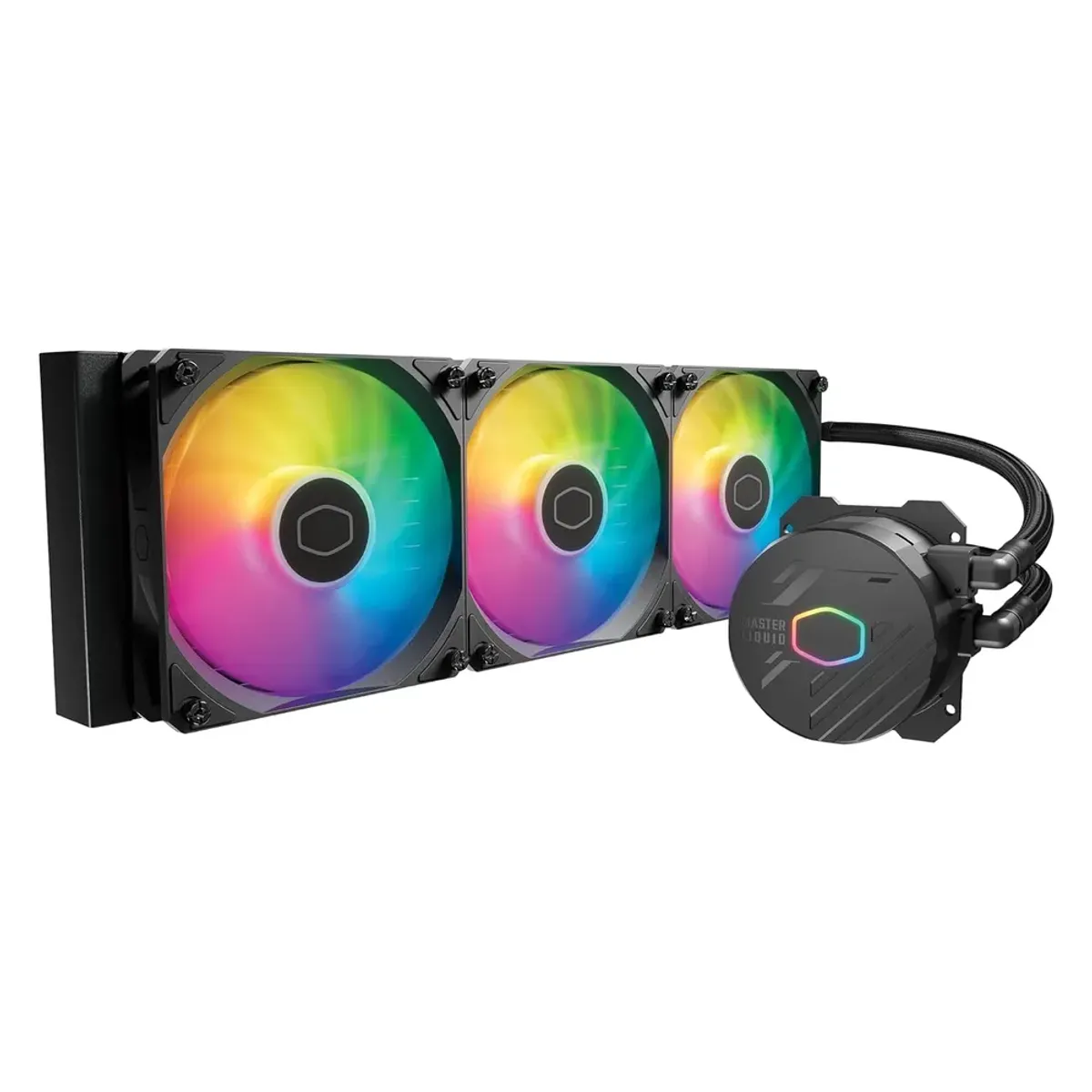 Cooler Master MasterLiquid Core II Series ARGB CPU Cooler, 360mm Radiator, Supports Intel, AMD Sockets, Rifle Bearing Fans, Black, 1 Year Warranty | MLW-D36M-A18PA-R1