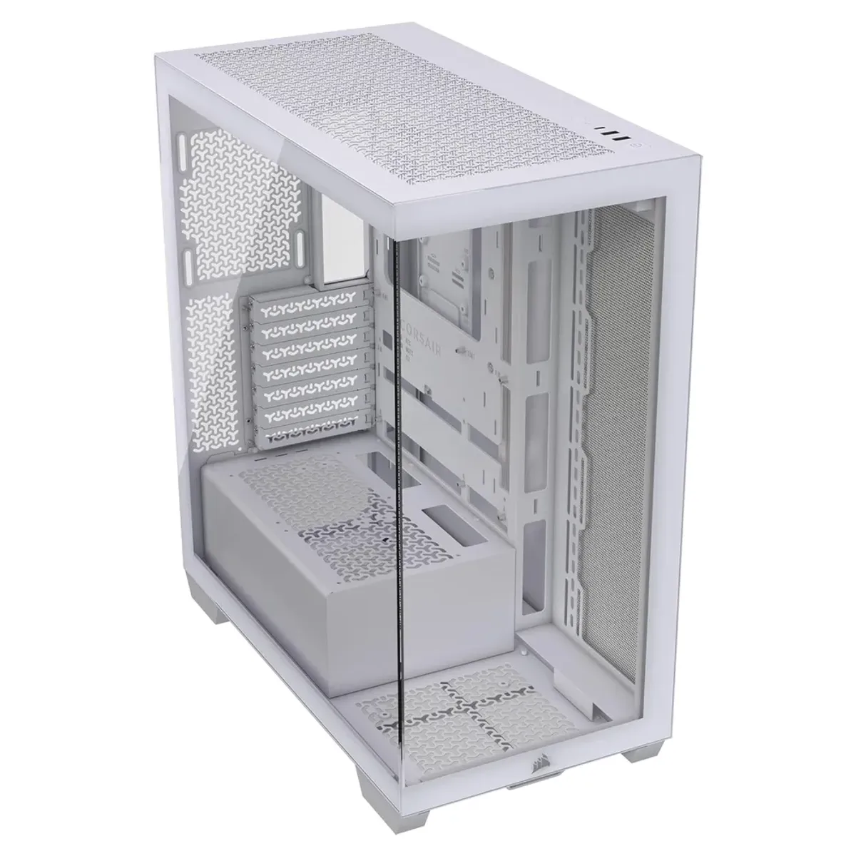 Corsair 3500X Mid Tower PC Casing, Wraparound Tempered Glass, 425mm GPU Support, USB 3.2 Gen 2, White, 1 Year Warranty | CC-9011277-WW