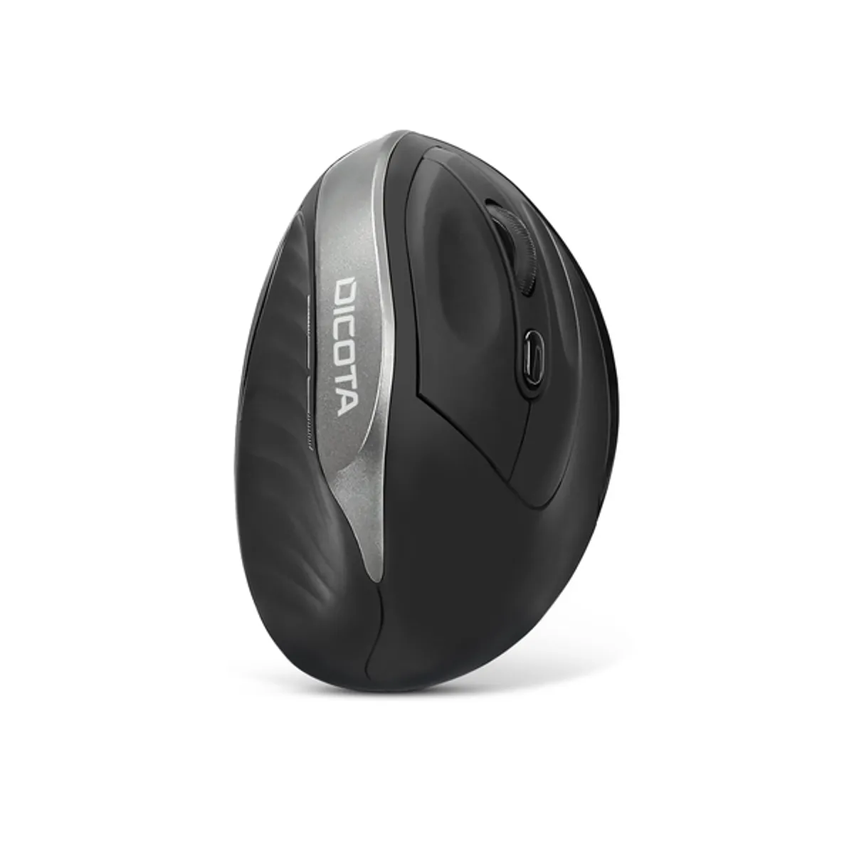 Dicota Wireless Ergonomic Mouse Relax, 1600 DPI High-precision Sensor, 6 (Left/Right-click, Back/Forward, Middle click/scroll wheel, DPI switch) Buttons, Vertical Design, Black, 1 Year Warranty | D31981