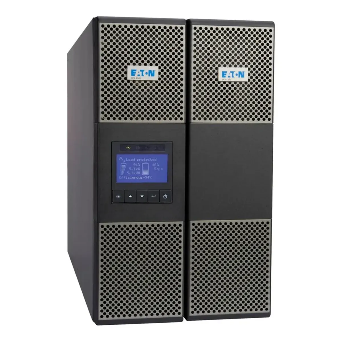 Eaton 9PX UPS, 3000 VA, 3000 W, Rack/tower, 3U Form Factor, Sine Wave Output Waveform, Online Double Conversion, C20 Input Connection, Multilingual Graphical LCD Display, Sealed, Lead-Acid Battery, 1 Year Warranty | 9PX3000iRT3U
