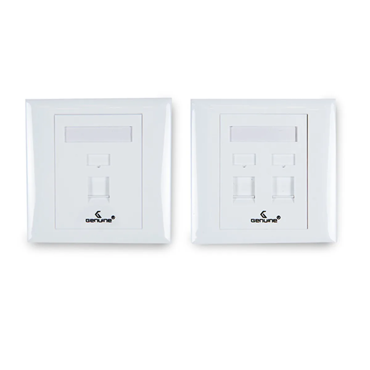 GENUINE FACEPLATE SINGLE PORT, RJ45 SOCKET WALL MOUNT - WHITE COLOR