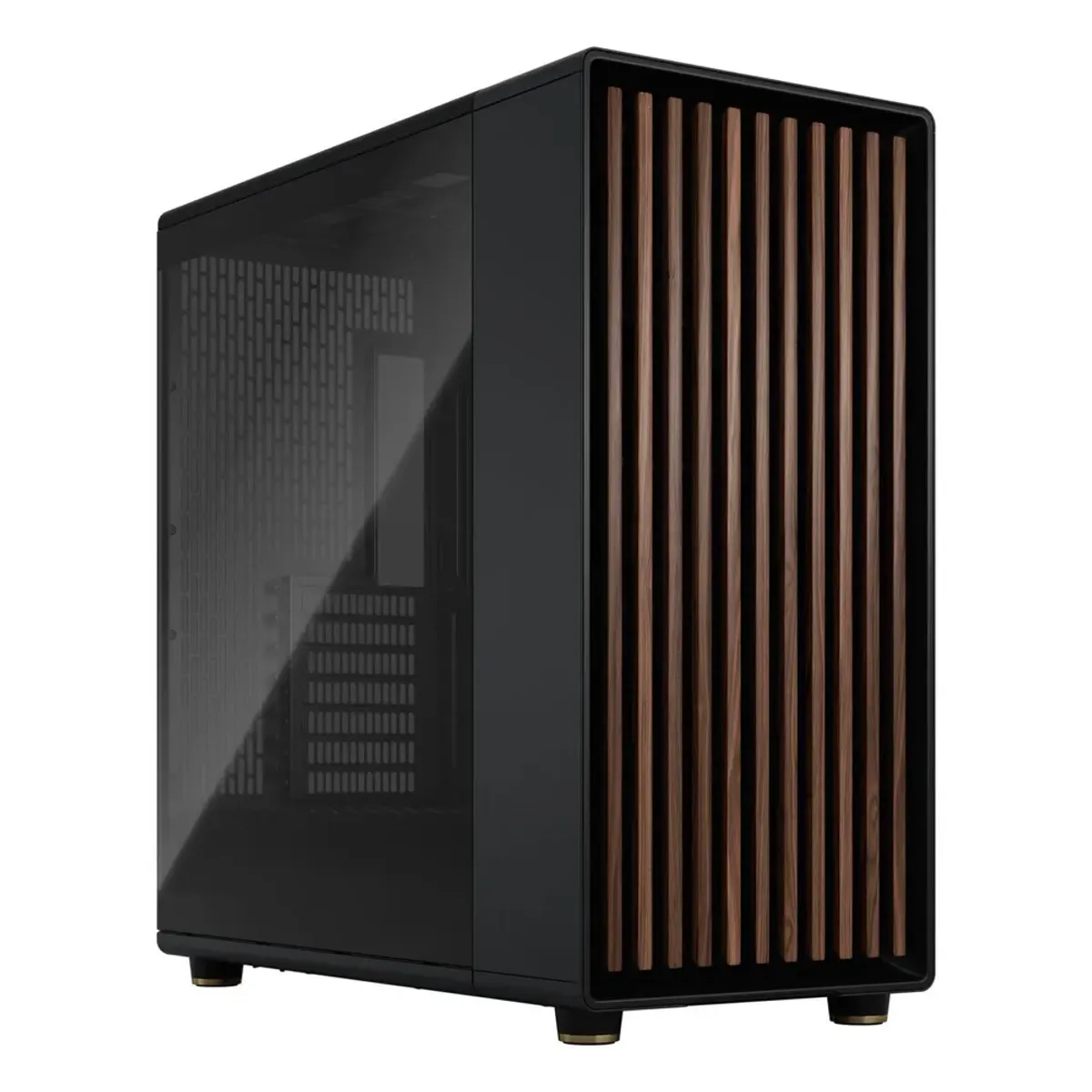 Fractal North XL E-ATX Tower PC Case, Tempered Glass Dark Tint Side Panel, 3 x Aspect 140mm Pre-installed Fans, 380mm GPU Support, USB 3.2 Gen 2, Charcoal Black, 1 Year Warranty | FD-C-NOR1X-02