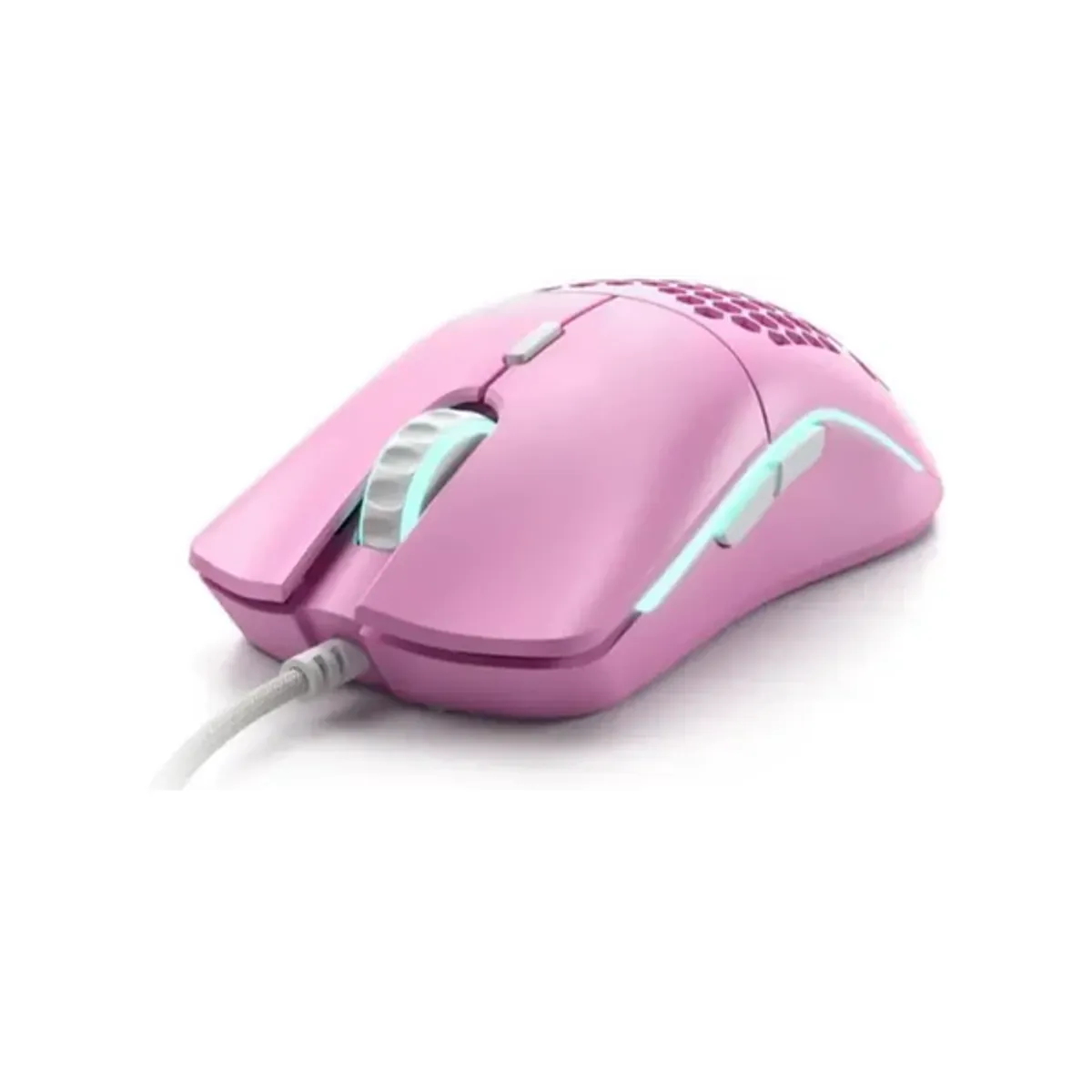 Glorious Model O Minus Forge Edition Wired Gaming Mouse, USB 2.0 Connector, 2m Ascended Cord Cable, Omron Mechanical Switches, 1000hz Polling Rate, 12000 DPI PixArt PMW-3360 Sensor, Honeycomb Lightweight, Pink, 1 Year Warranty | GLO-MS-OM-P-FORGE