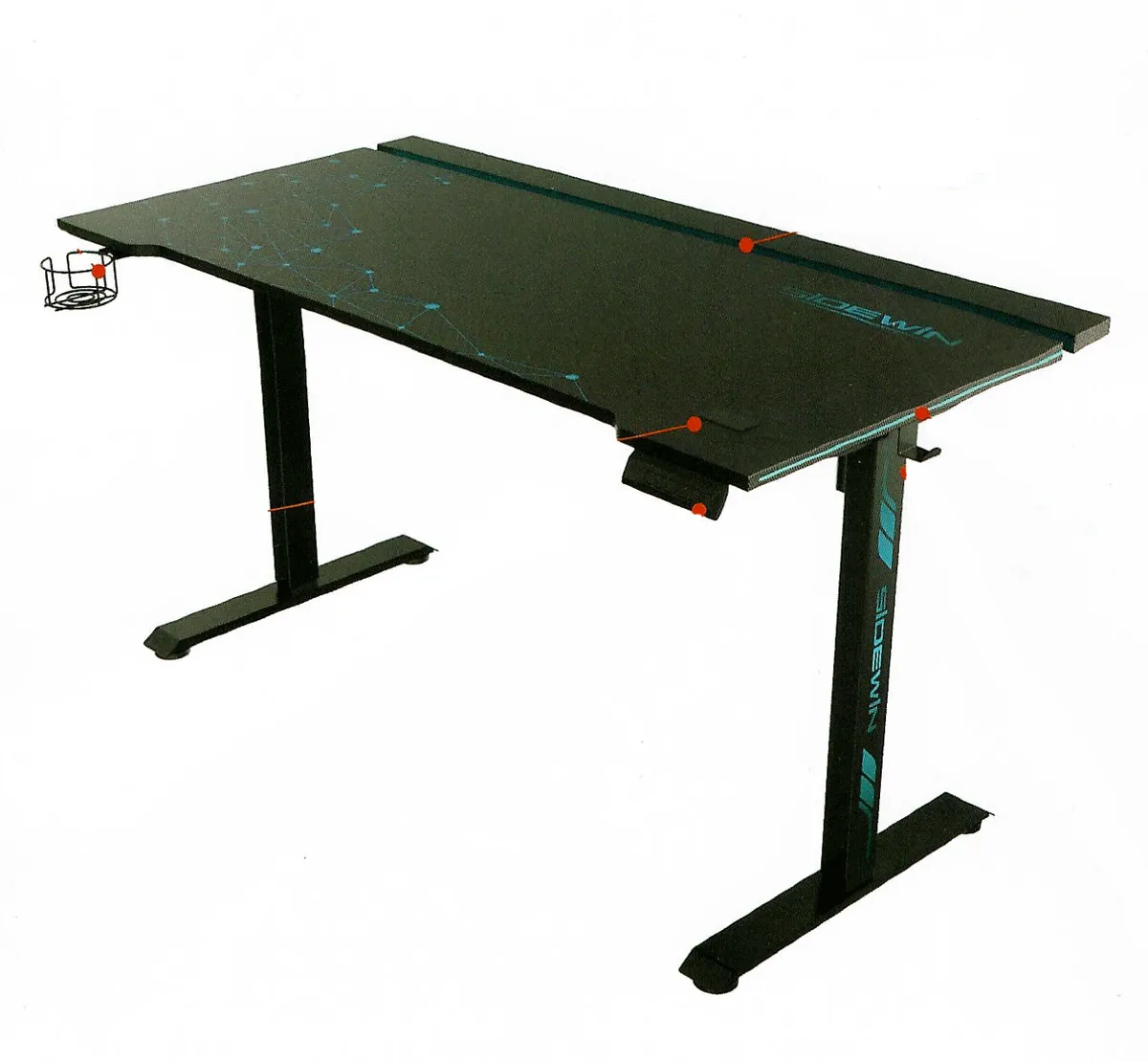 GAMING TABLE G-MAX GMT-ZP01BLACK-1500*730MM MOTORISED