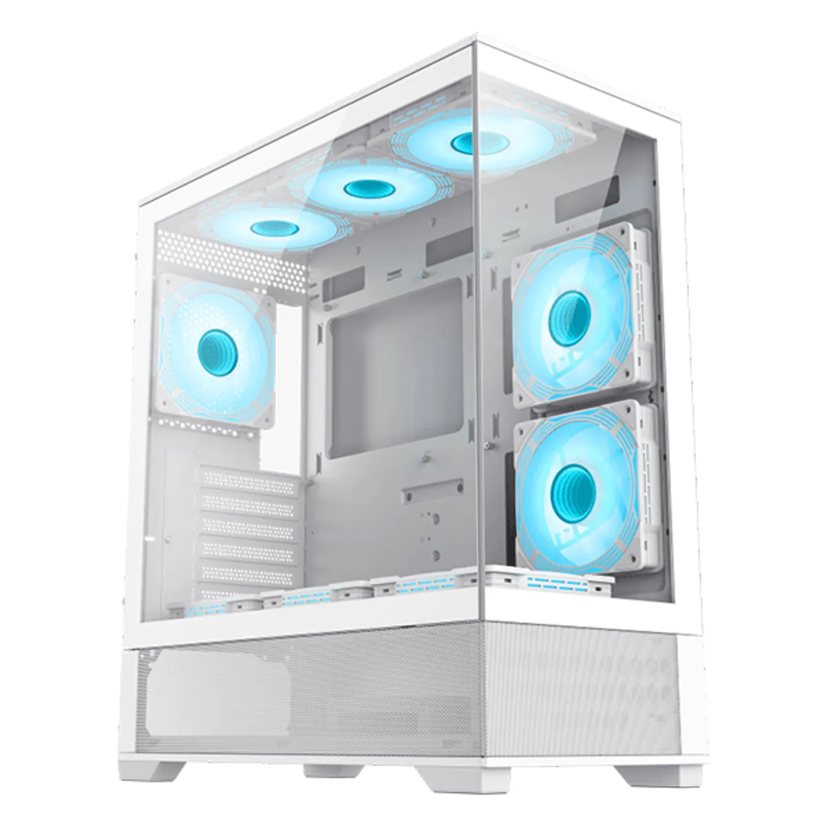 ATX CASE GAMEMAX VISTA AW WHITE WITH 6 FAN | GM-VISTA-AW-WT