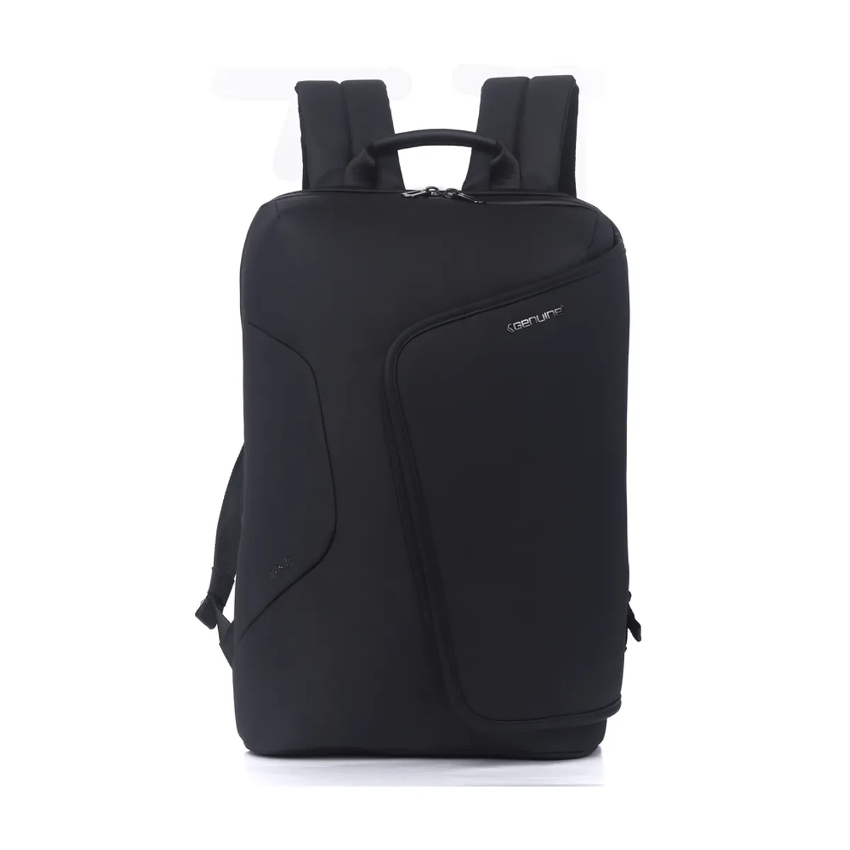 Genuine Rock Laptop Backpack, Fits up to 16” Laptops, High-Quality Polyester, Water-Resistant Fabric, Carry Strap, Black, 1 Year Warranty | GN-B230817BK
