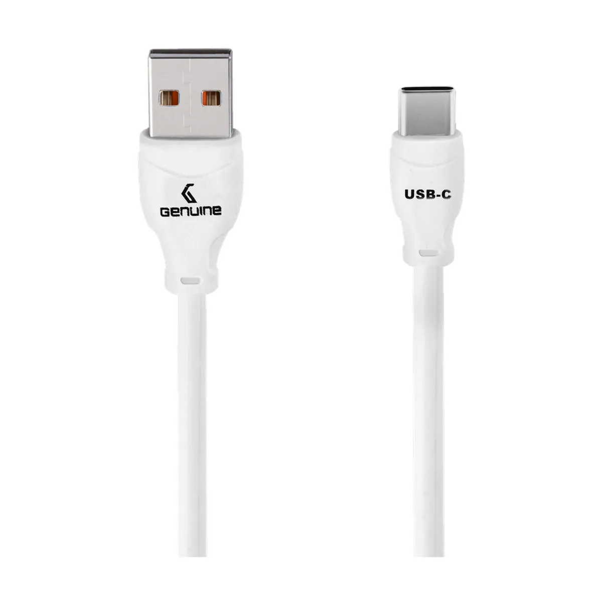 Genuine USB 2.0 - A to C Cable, Cable Length 1.5M, 100W, White, 1 Year Warranty | GN-USBAC1.5M-WH