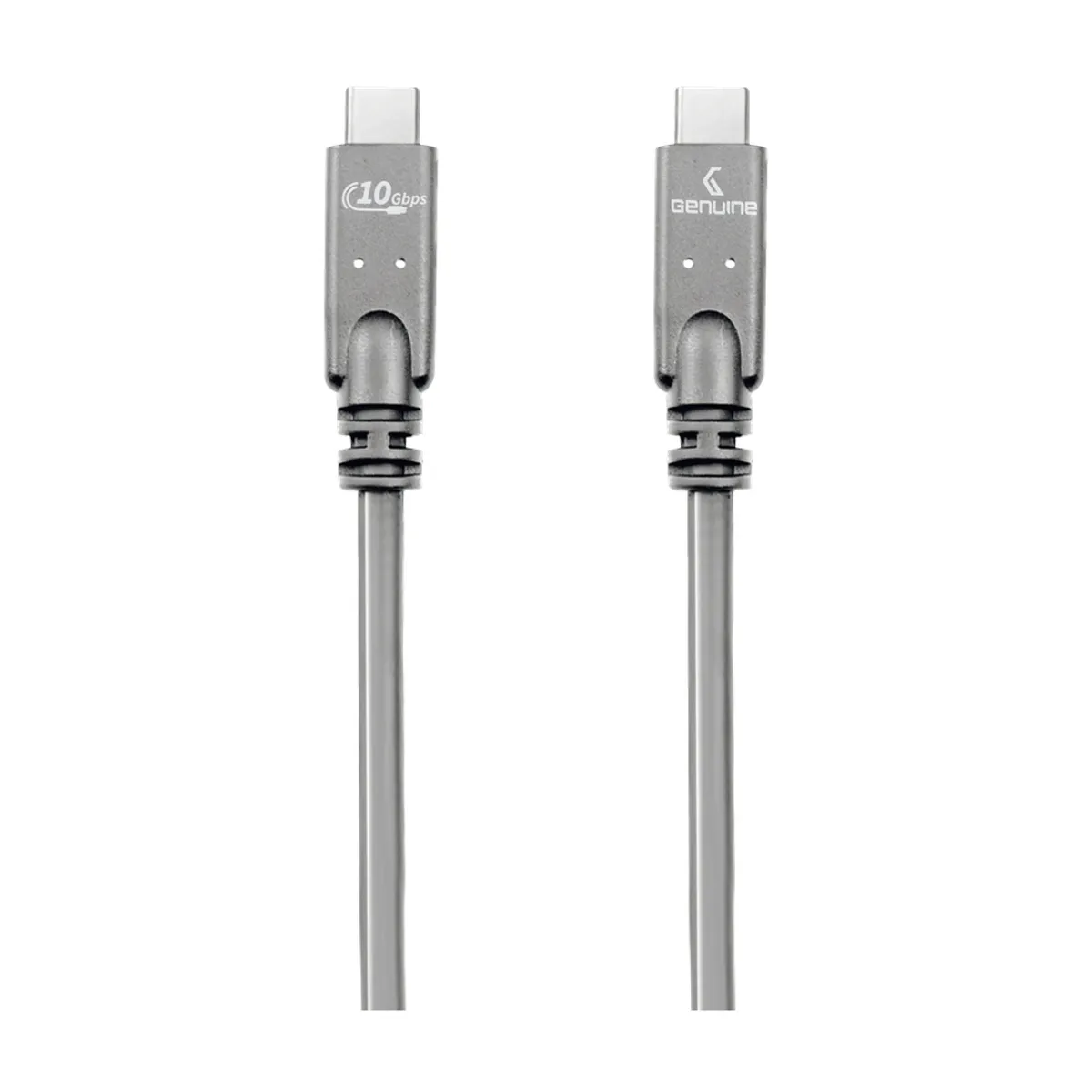 Genuine USB 3.2 Gen2 Cable, Cable Length 1.5M, 100W, 10Gps Data Transfer Speed, Gray, 1 Year Warranty | GN-USBC1.5M-GR
