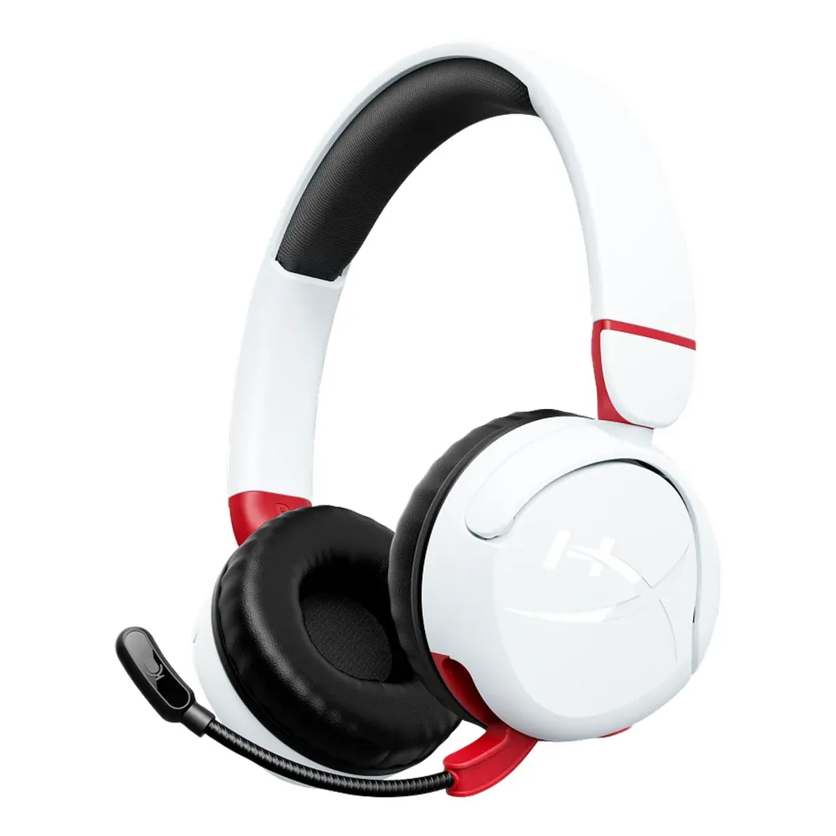 HyperX Cloud Mini Wireless Gaming Headset, On-Ear/Supra-Aural, Cosed Back, Electret Condenser Microphone, Custom Dynamic, 30mm Speaker with Neodymium Magnets, White, 1 Year Warranty | 7G8F2AA