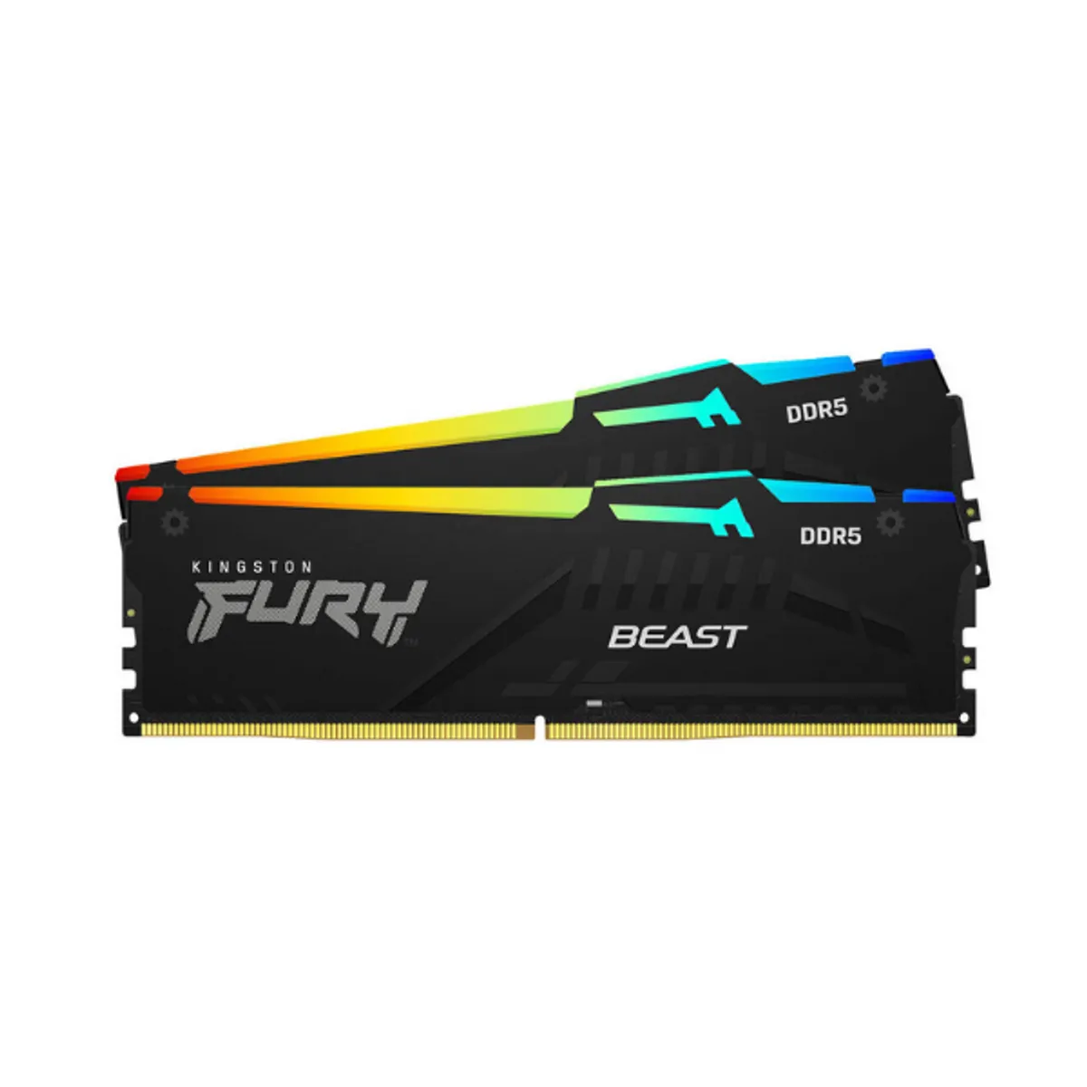 Kingston Fury Beast RGB Memory Kit, 32GB (2x16GB), DDR5 DRAM, 5600 MT/s, CL-40, 1 Year Warranty | KF556C40BBAK2-32