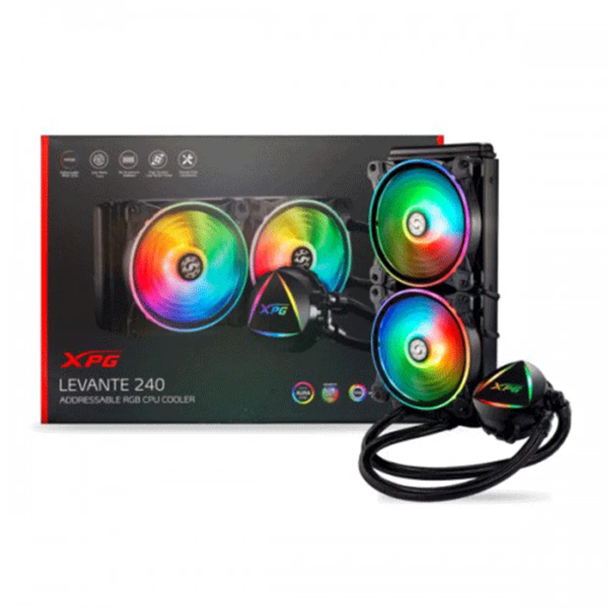 XPG Levante 240mm RGB BLACK Liquid Cooling | LEVANTE240-BKCWW