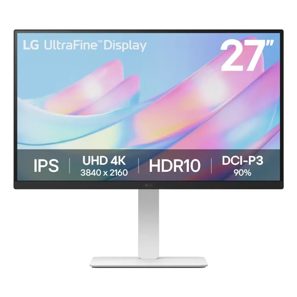 LG 27US550-W-AMA 4K UltraFine UHD Monitor, 27" 4K (3840 x 2160) Resolution, 60Hz, Anti-glare, 5ms (GtG) Response Time, HDMI, DisplayPort, Tilt/Height/Pivot Adjustable Stand, AMD FreeSync Compatible, White, 1 Year Warranty | 27US550-W-AMA