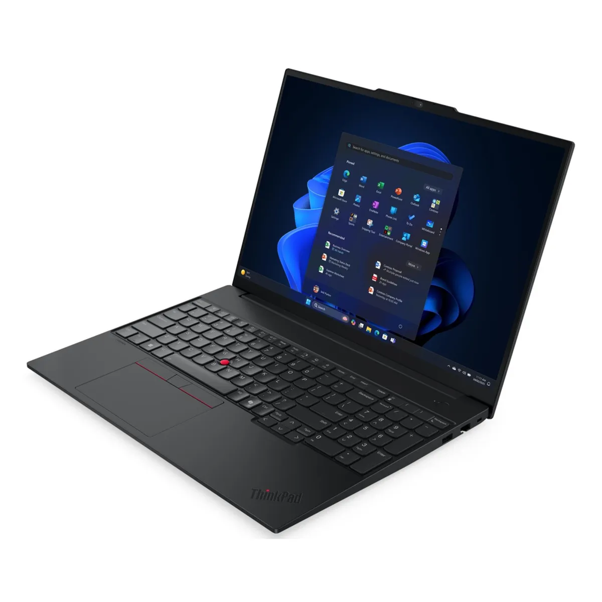 Lenovo ThinkPad E16 Gen 3 Laptop, Intel Core Ultra 5 225U Processor, 8GB RAM, 512GB SSD, 16" WUXGA Display, DOS, Includes Bag, English & Arabic Keyboard, Black, 1 Year Warranty | 21SR005JGR