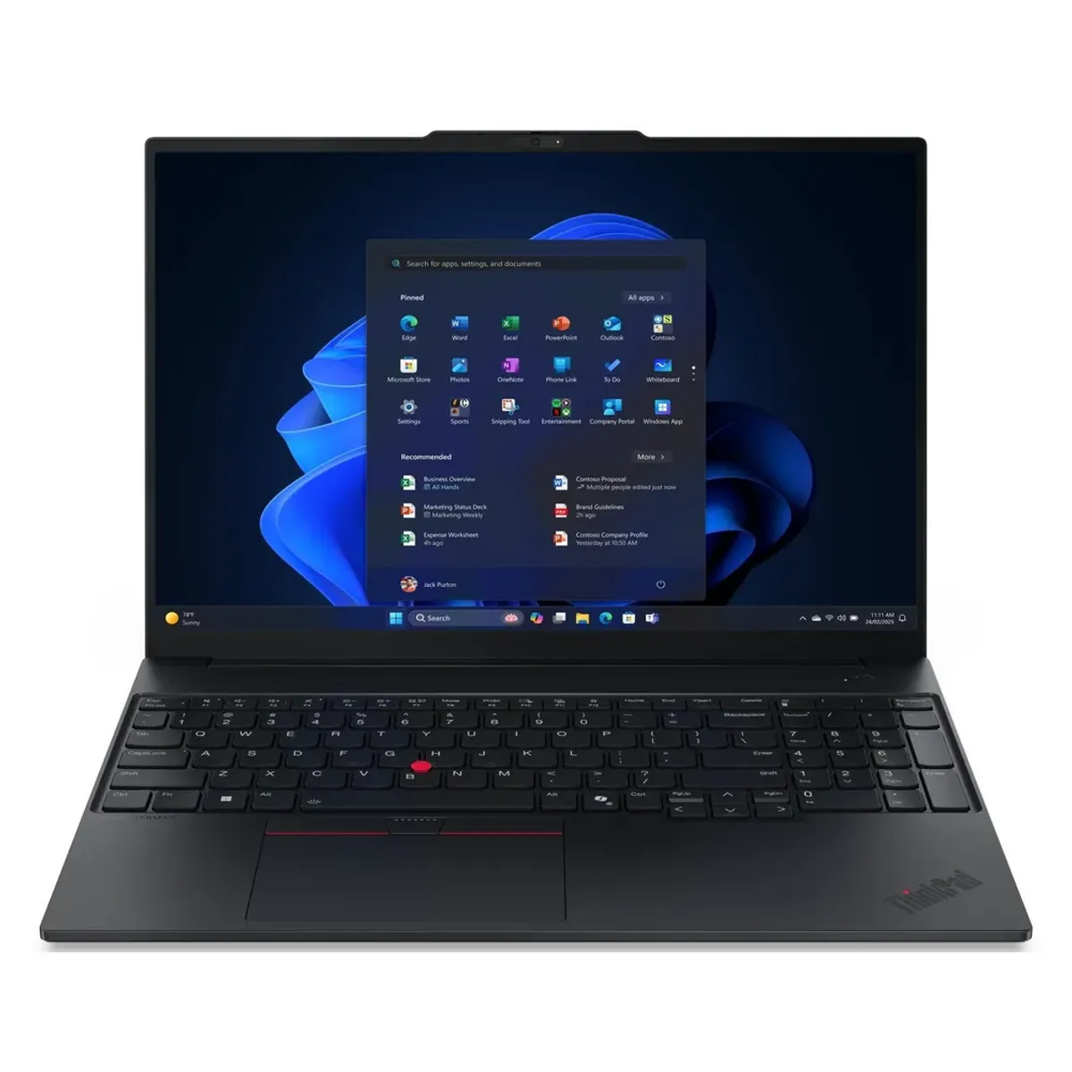 Lenovo ThinkPad E16 Gen 3 Laptop, Intel Core Ultra 5 225U Processor, 16GB RAM, 512GB SSD, 16" WUXGA Display, Windows 11 Pro, English & Arabic Backlit Keyboard, 2 Year Warranty | 21SR005MGR