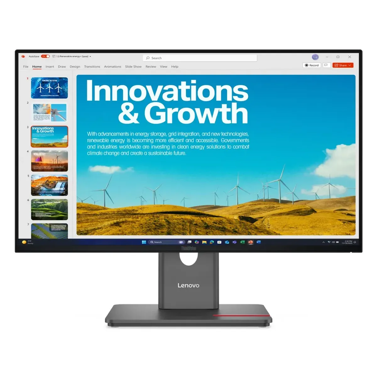 Lenovo ThinkVision P24QD-40 23.8" QHD (2560 x 1440) Monitor, 120Hz, Anti-glare, 4ms GtG Response Time, HDMI, DP, USB-C, Fully Adjustable Stand, Black, 3 Year Warranty | 64B1GAT1UK