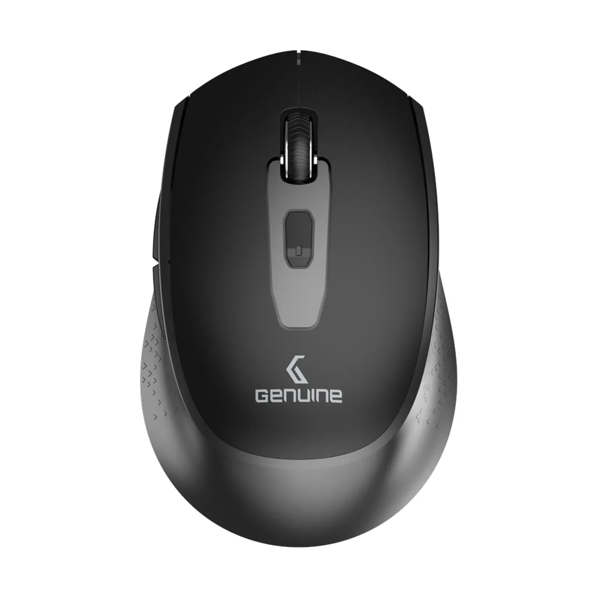 Genuine M7097 BG Wireless Mouse, 1200 DPI Optical Sensor with Precise Tracking, Ergonomic Design, USB 2.0, Compatible with Windows, Mac OS & Linux, Black/Grey, 1 Year Warranty | M7097 BG