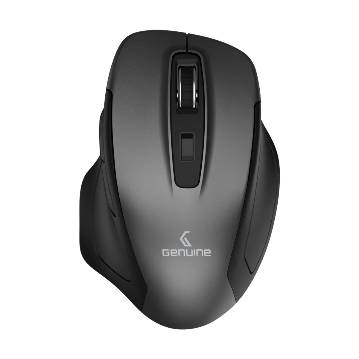 Genuine M7097 GB Wireless Mouse, 1200 DPI Optical Sensor with Precise Tracking, Ergonomic Design, USB 2.0, Compatible with Windows, Mac OS & Linux, Grey/Black, 1 Year Warranty | M7097 GB