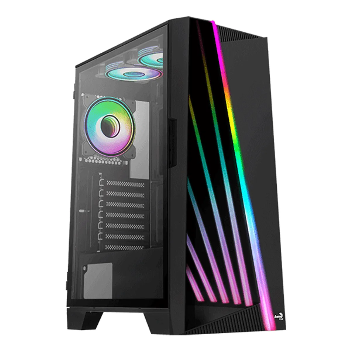 ATX CASE AEROCOOL MIRAGE ARGB MID TOWER BLACK | MIRAGE-G-BK-V2