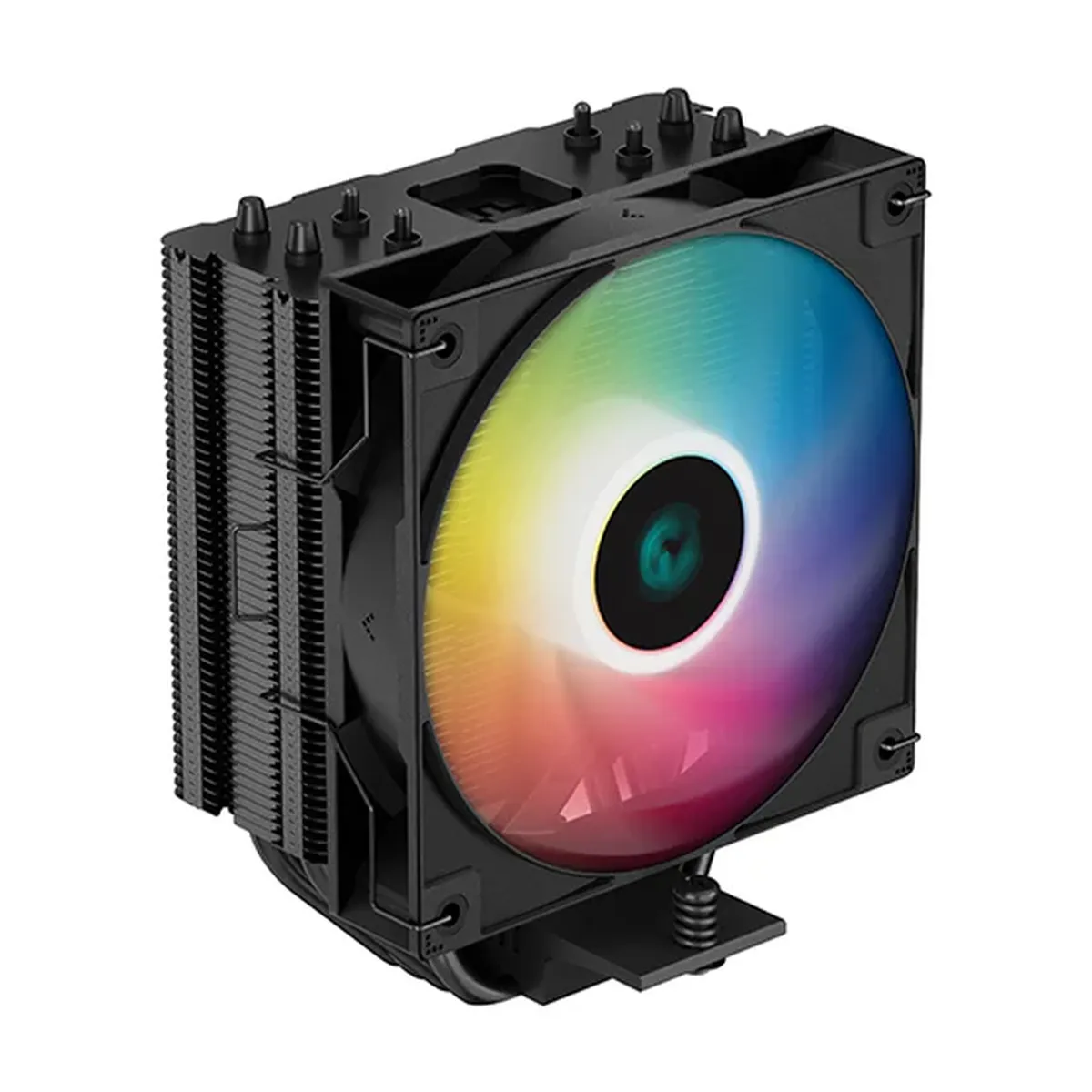 DeepCool AG400 BK ARGB CPU Cooler, 4 Heatpipes, Supports Intel, AMD Sockets, Black, 1 Year Warranty | R-AG400-BKANMC-G-2