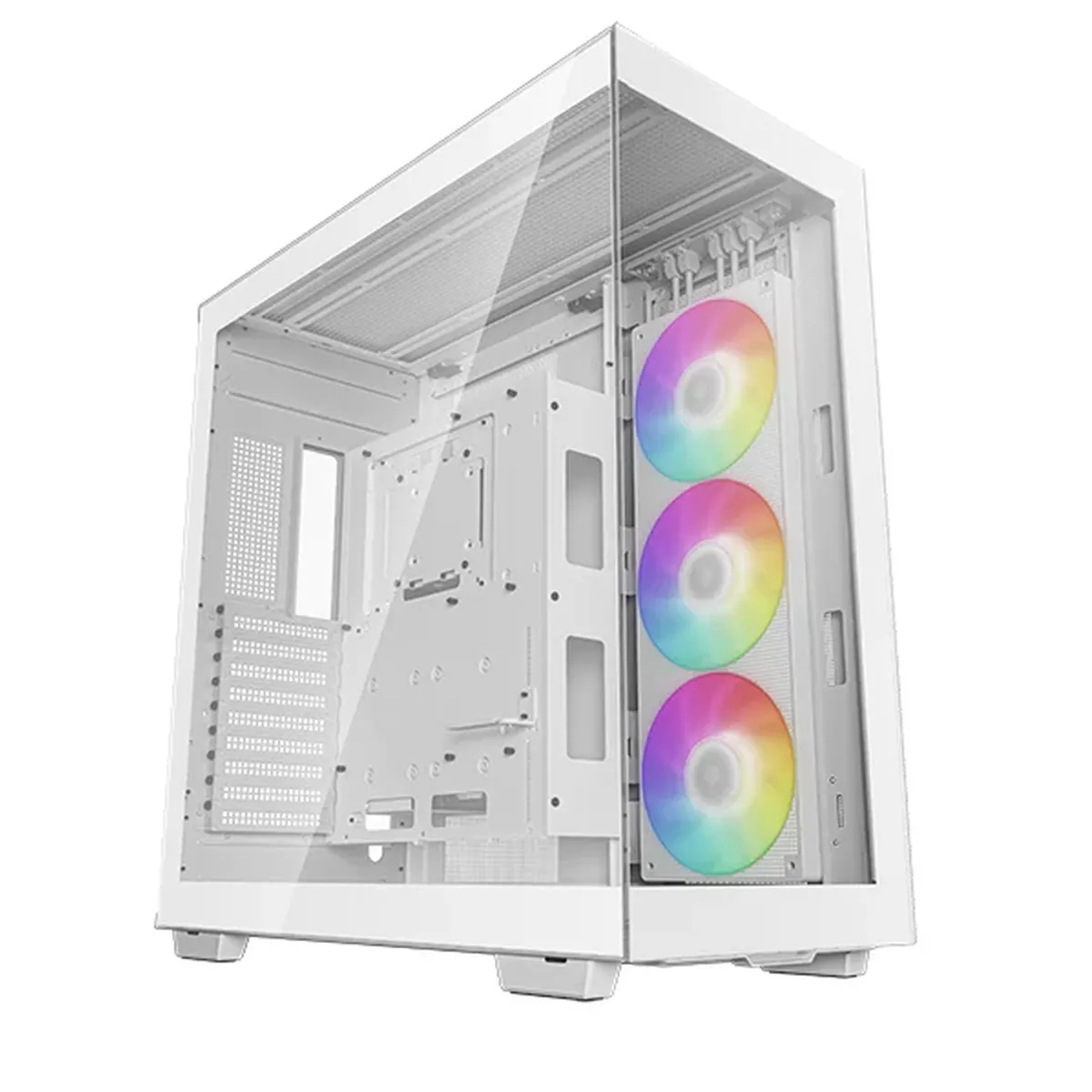 DeepCool CH780 WH E-ATX PC Case, Panoramic Glass-Dual Chamber, 1 x 420mm ARGB Fan Unit, 480mm GPU Support, USB 3.2 Gen 2, White, 1 Year Warranty | R-CH780-WHADE41-G-1
