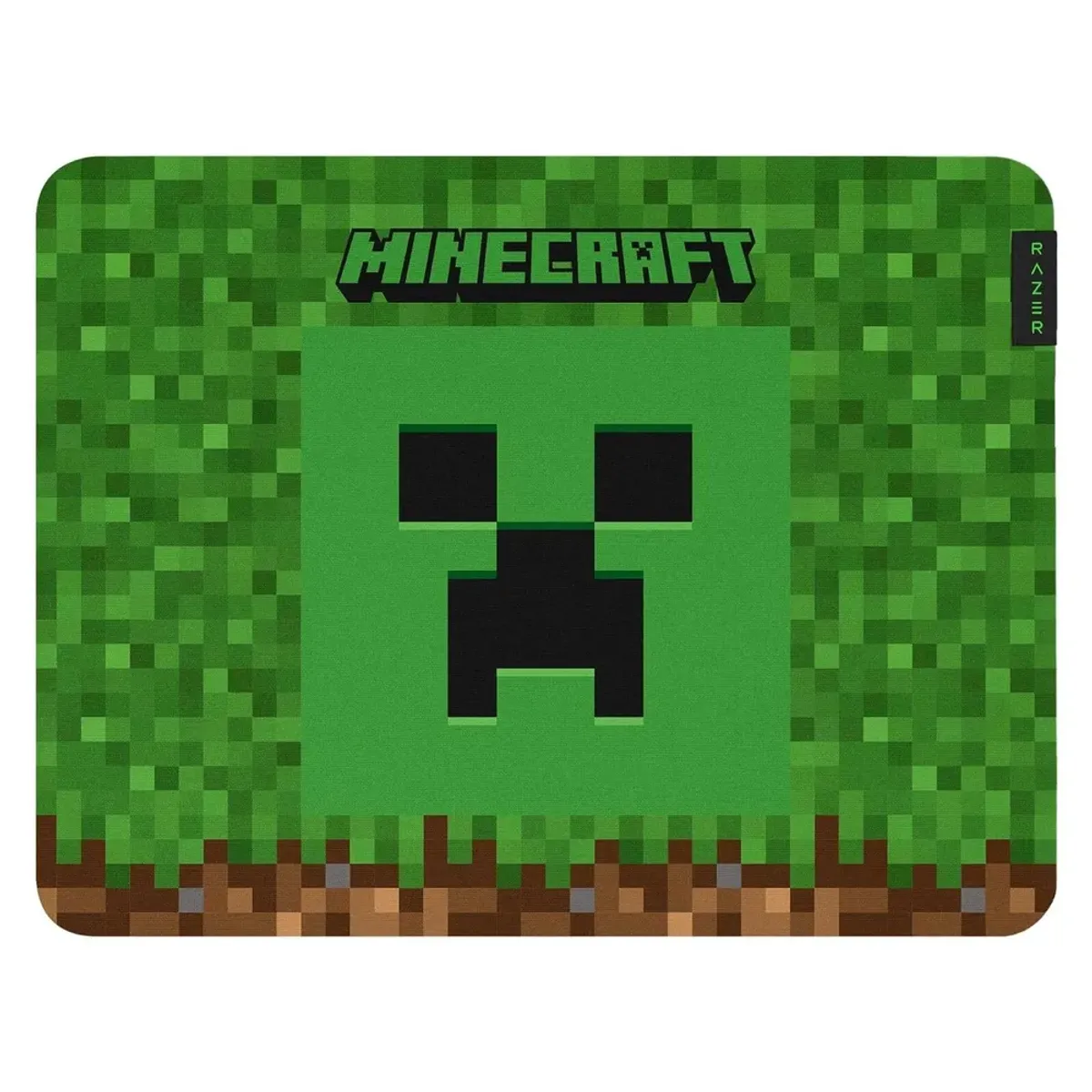 Razer Gigantus V2 Cloth Minecraft Edition Gaming Mouse Pad, Medium Size, Micro-Weave Cloth Surface, Anti-Slip Base, Thick, High-Density Rubber Foam, Green, 1 Year Warranty | RZ02-03333800-R3M1