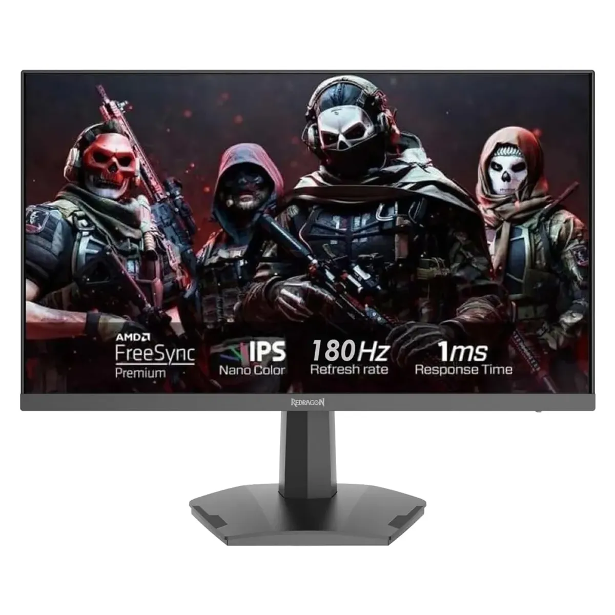 Redragon AZUR-III Gaming Monitor, 24" FHD (1920 x 1080) Resolution, 200Hz, Anti-glare, 1ms Response Time, HDMI, DP, Tilt Adjustable Stand, Black, 1 Year Warranty | GM24X5IPS