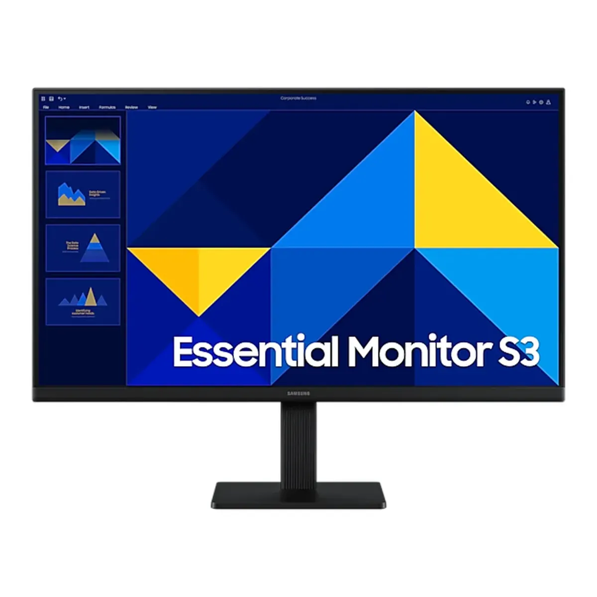 Samsung LS24D300GAMXUE 24" Essential Monitor S3 S30GD FHD(1920 x 1080), 100Hz, HDMI, Tilt, Adjustable, Black, 3 Year Warranty | LS24D300GAMXUE