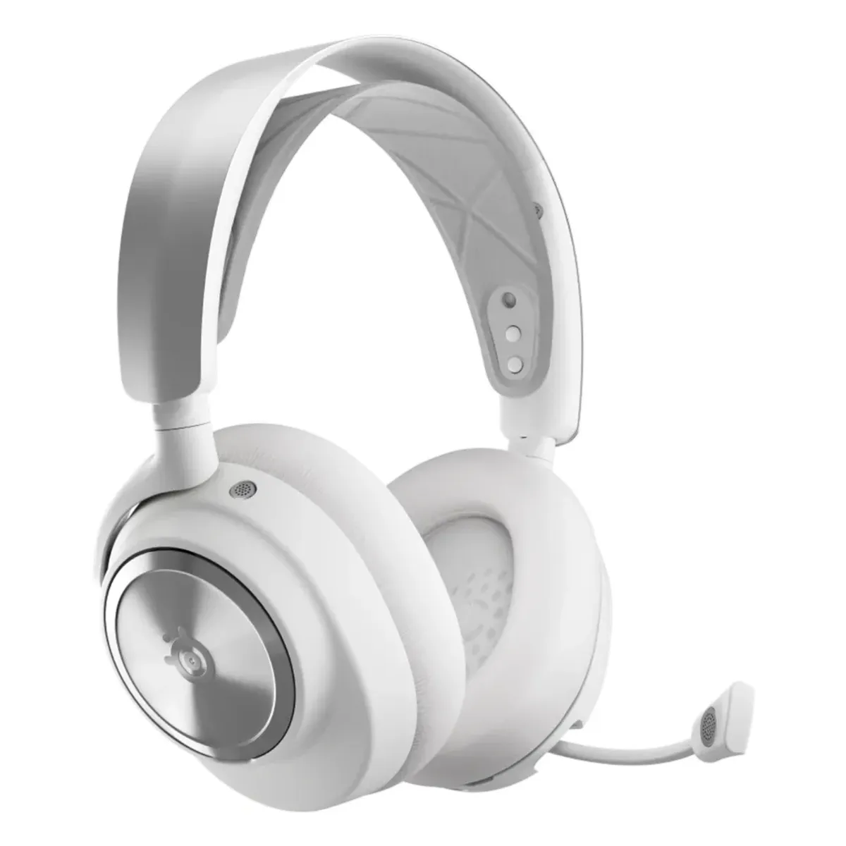 SteelSeries Arctis Nova Pro Wireless Gaming Headphones for PC & PlayStation, 2.4 GHz Wireless, Bluetooth, Over-Ear, Cosed Back, ClearCast Gen 2 Microphone, 40 mm Speaker with Neodymium Magnets, White, 1 Year Warranty | 61524