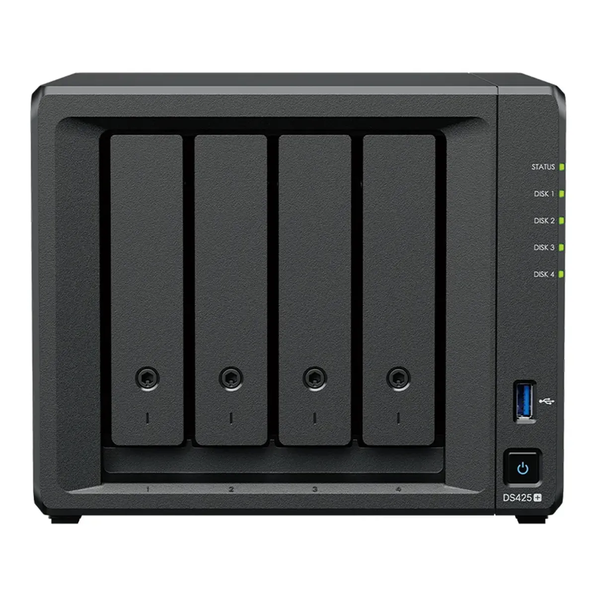 Synology DiskStation DS425+ 4 BAY Tower NAS BOX, Intel Celeron J4125 Processor, 2GB RAM, High-speed storage, Hot Swappable Drive, 2.5GbE connectivity, RJ-45, USB-C, 1 Year Warranty | DS425-PLUS