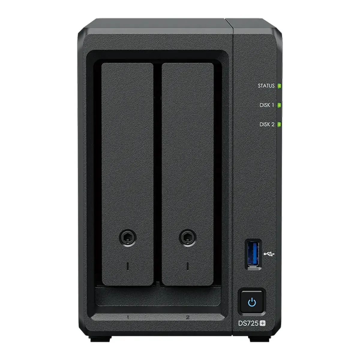 Synology DiskStation DS725+ 2 BAY Tower NAS BOX, AMD Ryzen R1600 Processor, 4GB RAM, High-speed storage, Hot Swappable Drive, 2.5GbE connectivity, RJ-45, USB-C, 1 Year Warranty | DS725-PLUS