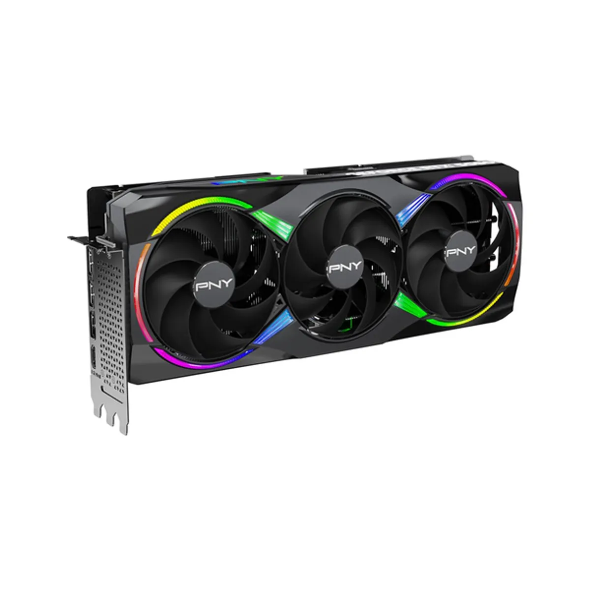 PNY GeForce RTX 5080 EPIC-X Triple Fan OC Edition ARGB Graphics Card, GDDR7 16GB 256-bit Memory, HDMI 2.1b, DP 2.1b Outputs, PCI Express 5.0, 2625 MHz Boost Clock, 960 GB/s Memory Bandwidth, 1 Year Warranty | VCG508016TFXXPB1-O