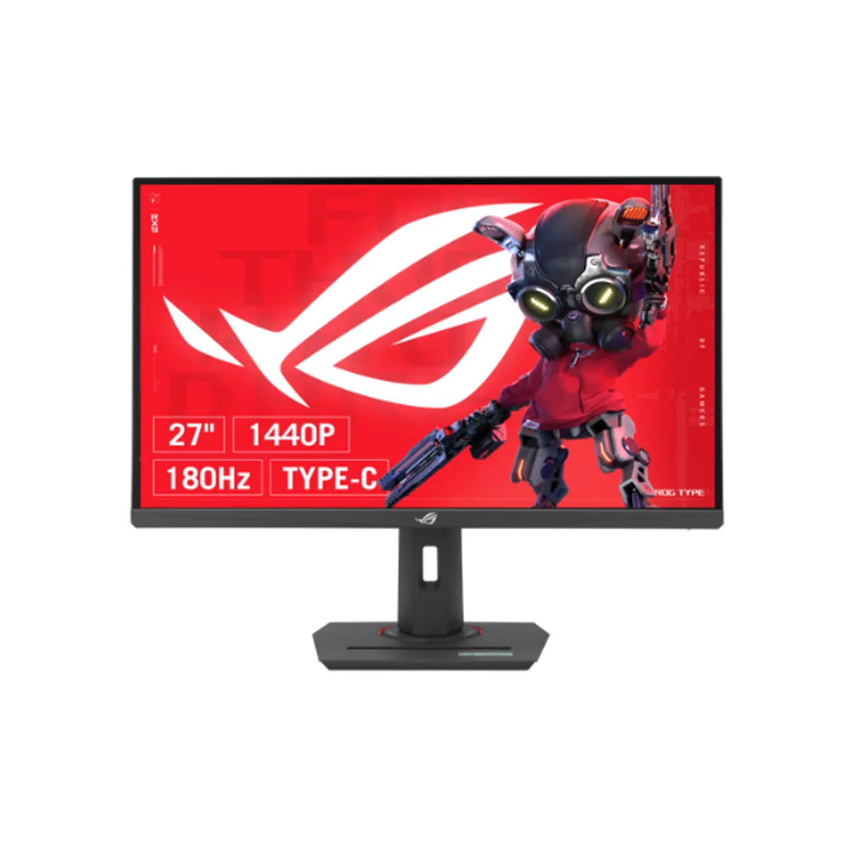 ASUS ROG Strix XG27ACS 27" QHD(2560x1440) Gaming Monitor, 1MS, 180Hz, Anti-glare, HDMI, DP, USB-C, Pivot/Tilt/Swivel/Height, Adjustable, Black, 3 Year warranty | XG27ACS